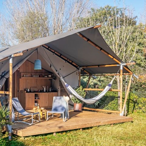 TENDA IN TELA E LEGNO 6 persone - LOGGIA GRANDE FAMIGLIA