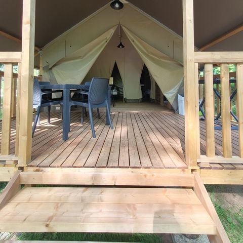 LODGE 4 people - Mini-Wood on canvas stilts, without sanitary facilities, for 4 persons