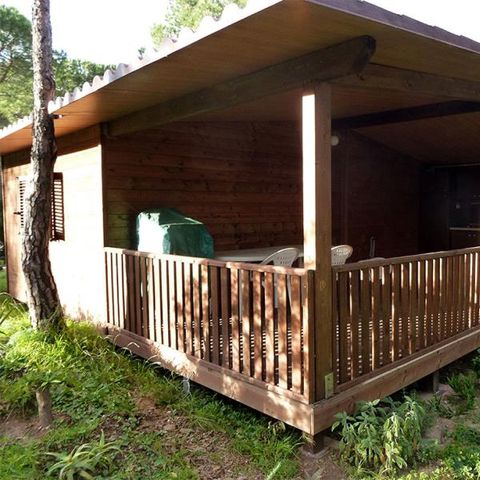 Bungalow 4 Personen - aus Holz 2+2 Komfort