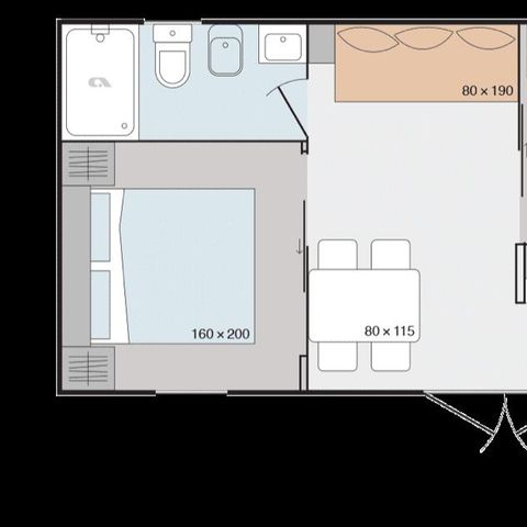 MOBILHOME 6 personas - Glam