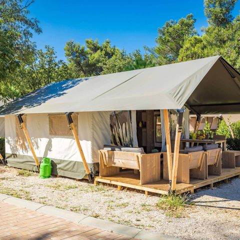 TENTE TOILE ET BOIS 5 personnes - Tente Safari Confort