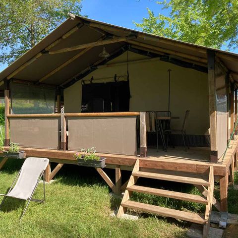 TIENDA DE LONA Y MADERA 5 personas - Wooden lodge KENIA - 2 habitaciones