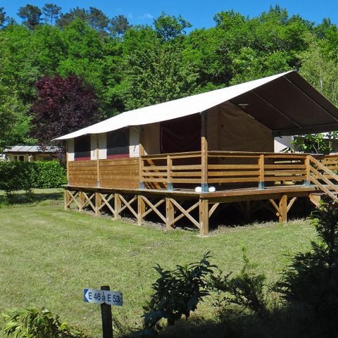 TENDA IN TELA E LEGNO 5 persone - NIAGARA Lodge 40m² con bagno (da sabato a sabato)