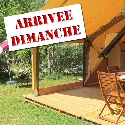 CANVAS AND WOOD TENT 5 people - Lodge VICTORIA 30m² - Luxury finish (Sunday to Sunday)