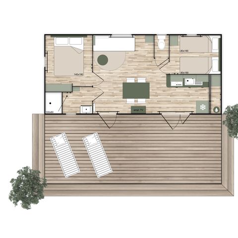 Stacaravan 4 personen - Mobil Home Nest 33,2