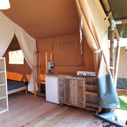 CANVAS AND WOOD TENT 6 people - Safari tent