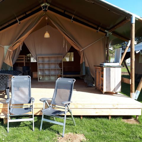 CANVAS AND WOOD TENT 6 people - Safari tent