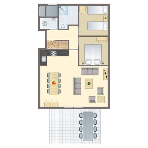 Bungalow 8 personen - 8B