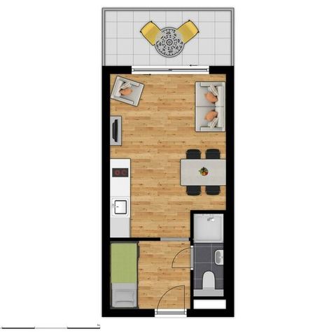 Appartement 5 personen - Essential  | Slaaphoek - Zetelbed (max. 2 adults)