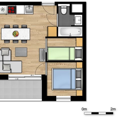 APARTMENT 5 people - Comfort | Bedroom - Sleeping area (max. 3 adults)