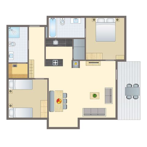 APARTMENT 6 people - 4-6L Luxury