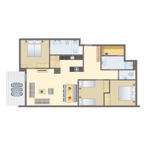 APARTMENT 8 people - 6-8L Luxury