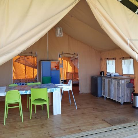 TENTE TOILE ET BOIS 6 personnes - SafariLodge Confort