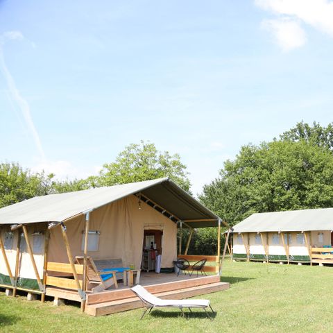 TENTE TOILE ET BOIS 5 personnes - Safari lodge Prestige +airco (2-5 personnes)