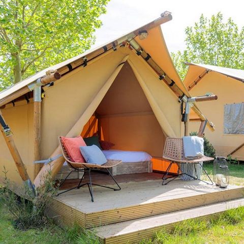 CANVAS AND WOOD TENT 8 people - Safari tent Premium