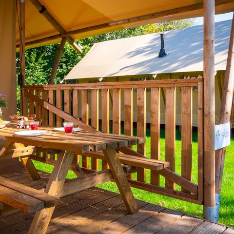 CANVAS AND WOOD TENT 6 people - Spotty Lodge Family