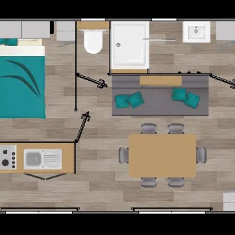 MOBILHOME 6 personas - Premium 3 Dormitorios 6 Personas