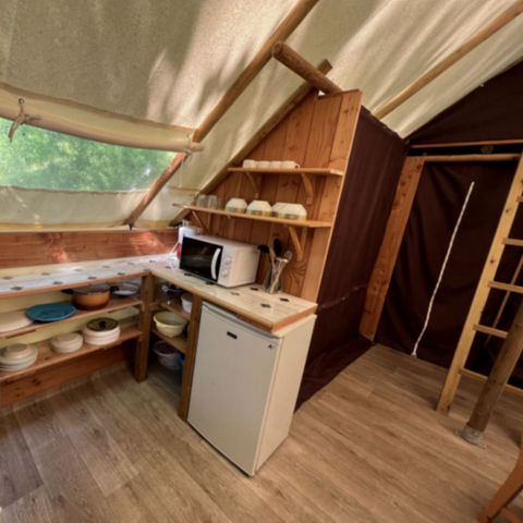 CANVAS AND WOOD TENT 6 people - Cabane Acacia