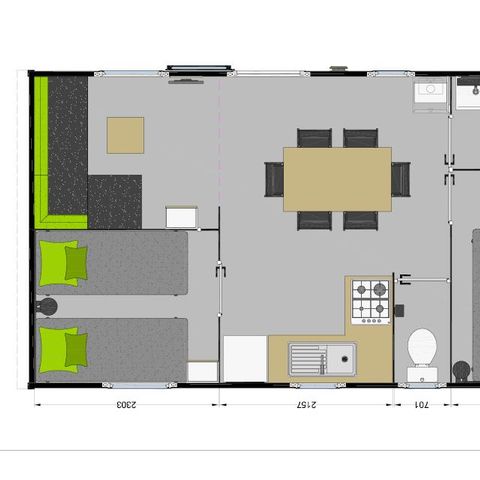 MOBILE HOME 4 people - PREMIUM 2 bdrm 4 pers