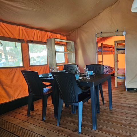 CANVAS AND WOOD TENT 6 people - Safari tent