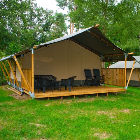 CANVAS AND WOOD TENT 6 people - including toilet