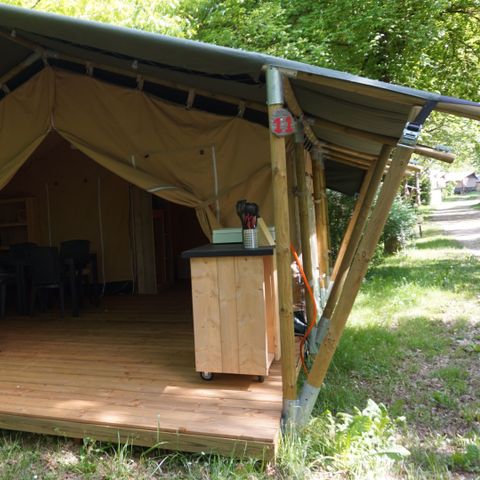 CANVAS AND WOOD TENT 6 people - Safari tent