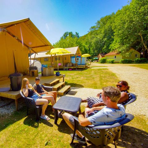 CANVAS AND WOOD TENT 6 people - Lodgetent Bordeaux