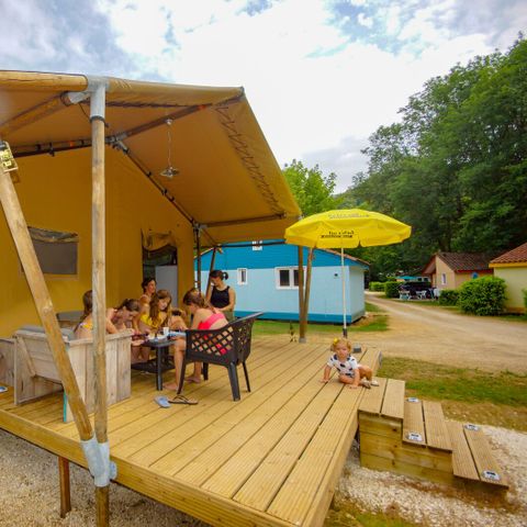 CANVAS AND WOOD TENT 6 people - Lodgetent Bordeaux