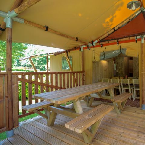 CANVAS AND WOOD TENT 8 people - Lodgetent Brive