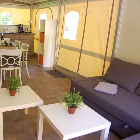 CANVAS AND WOOD TENT 8 people - Glamping tent Cahors