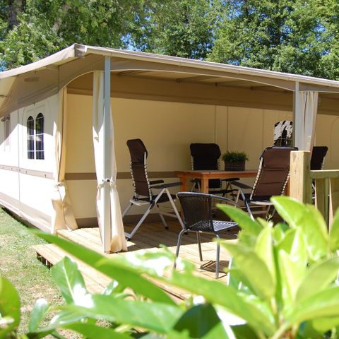 CANVAS AND WOOD TENT 8 people - Glamping tent Cahors