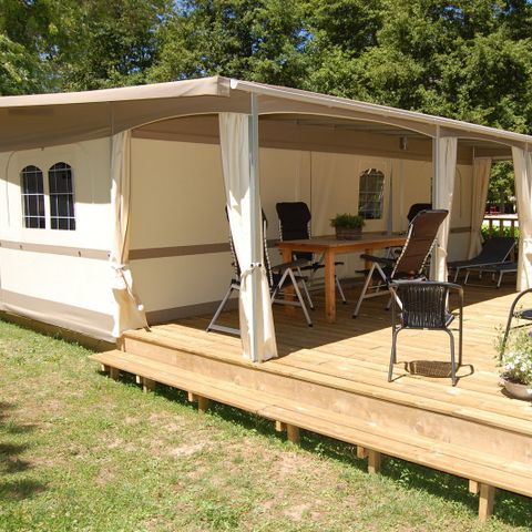 CANVAS AND WOOD TENT 8 people - Glamping tent Cahors