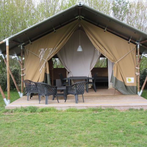 CANVAS AND WOOD TENT 4 people - Safari tent