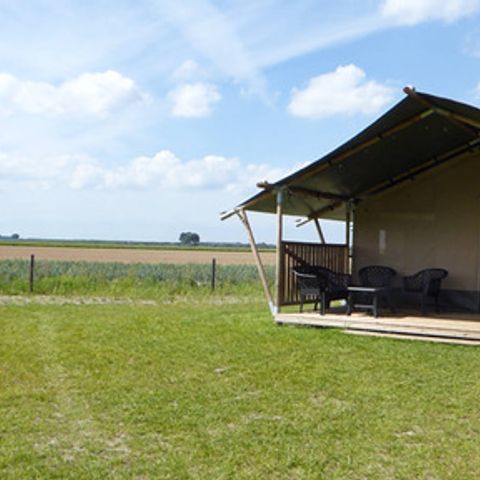 CANVAS AND WOOD TENT 6 people - including toilet