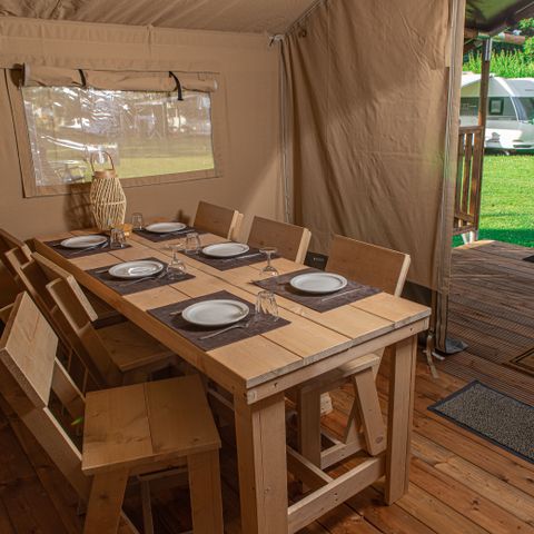 CANVAS AND WOOD TENT 6 people - Safari tent