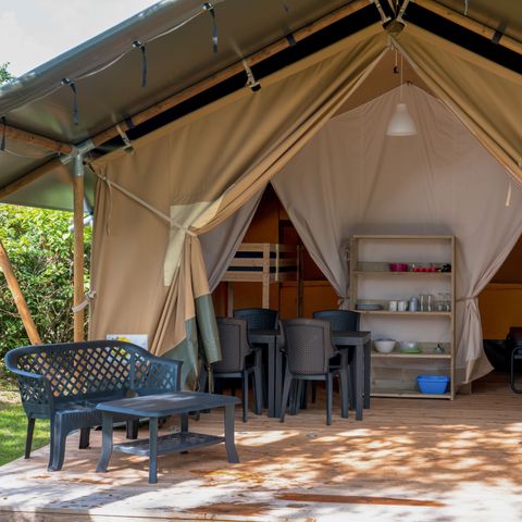 CANVAS AND WOOD TENT 6 people - Safari tent