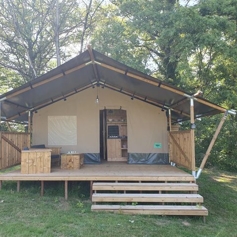 CANVAS AND WOOD TENT 5 people - Safari tent