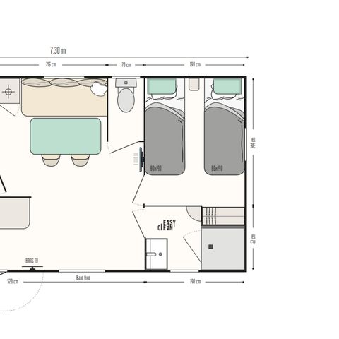 Stacaravan 4 personen - Huisje naast XL Mercure