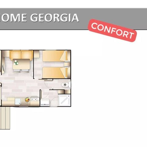 MOBILE HOME 4 people - Georgia Confort 3 Rooms 4 People Air-conditioned + TV