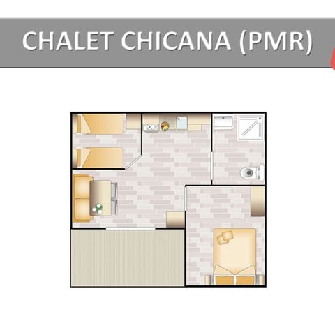 MOBILHOME 6 personnes - CHICANA STANDARD (PMR)