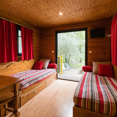 Lodge 5 Personen - Wohnwagen ( Aufenthalt Deluxe ) mit Klimaanlage / mit Frühstück / 2 pax inclusive / Spa privat als Option