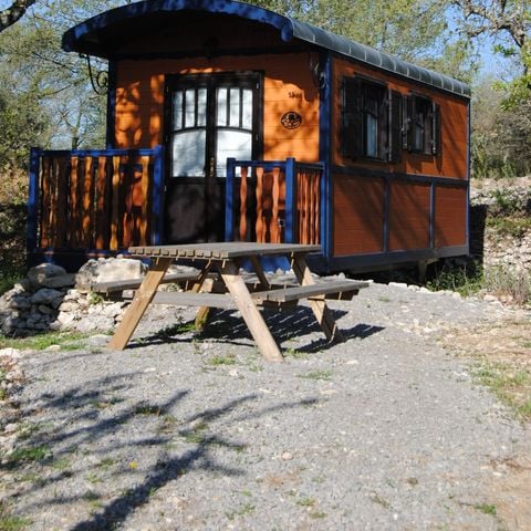 LODGE 2 people - Air-conditioned hotel gypsy caravan with breakfast / Optional private spa