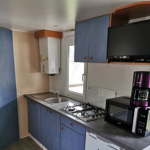 Stacaravan 4 personen - Stacaravan Samedi 2 slaapkamers + overdekt terras - zonder sanitair