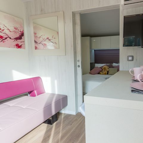 MOBILHOME 2 personas - Mobil-home | Confort | 1 Dormitorio | 2 Pers. | Terraza elevada | Aire acondicionado | TV