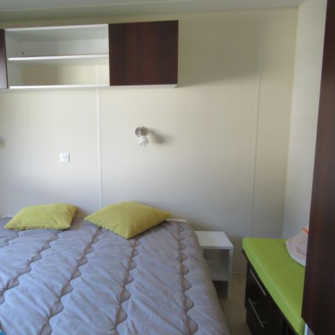 Mobilheim 3 Personen - Mobilheim CONFORT 27m² 2 Zimmer - integrierte überdachte Terrasse und Geschirrspüler