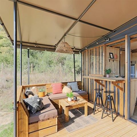 UNIEKE ACCOMMODATIE 5 personen - Tiny Lodge 2 slaapkamers 5 personen