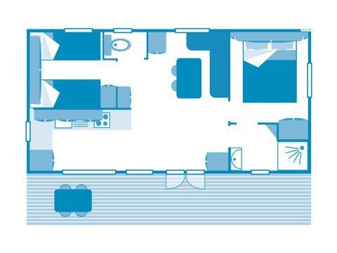 Mobilheim 4 Personen - COTTAGE 4p 2ch ****