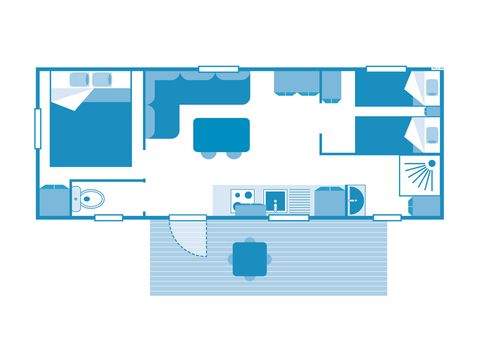 Mobilheim 4 Personen - COTTAGE 4p 2ch **