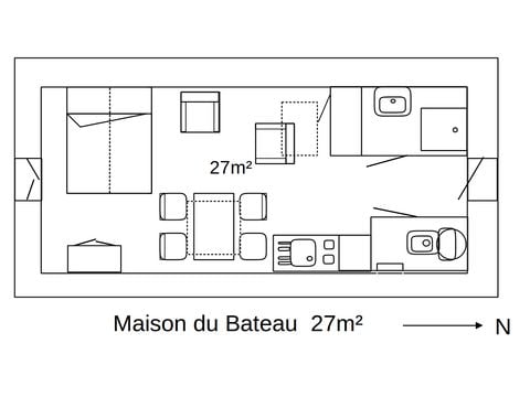 CASA 2 persone - Maison du Bateau (giardino privato)