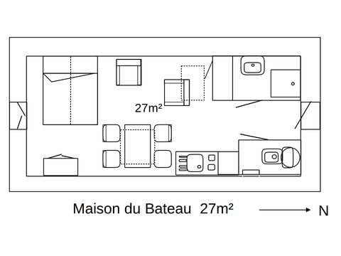 HOUSE 2 people - Maison du Bateau (private garden)